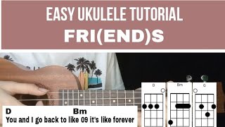 FRIENDS  V Easy Ukulele chords tutorial [upl. by Drapehs]