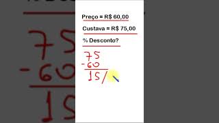 Como calcular a porcentagem de desconto [upl. by Meade]