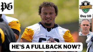 Steelers training camp Kendrick Greens next position change is  fullback [upl. by Idolla]