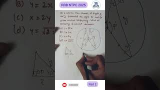 rrbntpc rrbgroupd sscchsl ssccgl circle triangle trignometry maths [upl. by Enrico726]