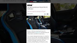 Car seat manufacturer Recaro files for bankruptcy [upl. by Ralaigh]