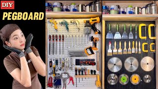 How To Build A DIY Pegboard Tools Organizer  DIY Pegboard  My Dream Workshop  Part 9 [upl. by Yrallih234]