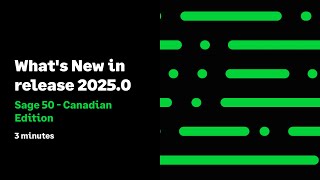 Sage 50 Canadian Edition  Whats New in Release 20250 [upl. by Maje]