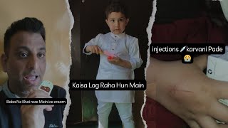 Zulqarnain ko injections💉karvani pade😭Zulqarnain k Baba Ne Khai Roze Mai Icecream😱youtube viral [upl. by Nynnahs]