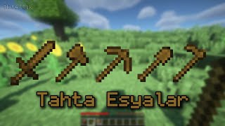 Minecraft Tahta Eşyalar Tarifi [upl. by Asilec]