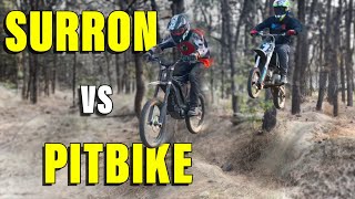 190cc Pit Bike Vs Surron I BROKE My Leg [upl. by Eceerehs]