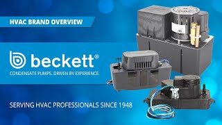 Beckett Corp  HVAC Condensate Pump Products Overview [upl. by Nirel]