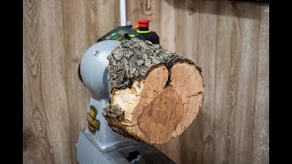 Woodturning  Pear log to beautiful vessel [upl. by Airret]