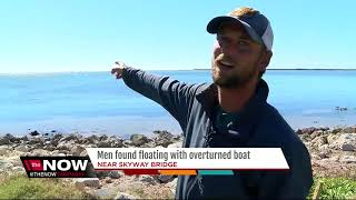 Men found floating with overturned boat [upl. by Uzia]