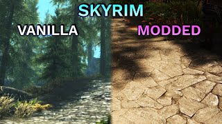 Skyrim vanilla vs modded NGVO  Next Gen Visual Overhaul [upl. by Eckmann]