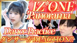 IZONE 아이즈원 Panorama Dance PracticeをダンサーがREACTION！！ [upl. by Ainatnas]