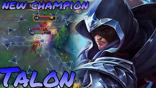 Wild RiftMID LINER NEW CHAMPION TALON FULL GAMEPLAY ITEMSRUNES [upl. by Eleets]