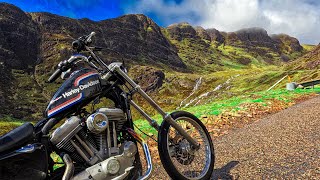 Weather closes in on the dangerous Applecross Pass Scotland motorbike ride [upl. by Hobard]