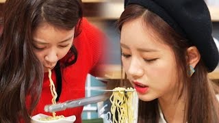 혜리 VS 이시영 면치기 배틀 ‘수준급 한입’ 백종원의 3대천왕 78회 20170325 [upl. by Nwahsat445]