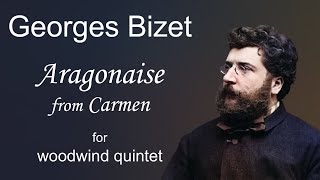 Bizet  Aragonaise from Carmen  for wind quintet [upl. by Lishe]