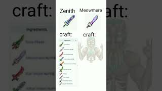 Zenith vs Meowmereterraria terrariaboss animationmemes gaming viral roblox minecraft meat [upl. by Rebhun]