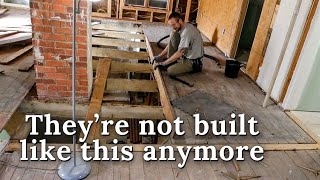 100 Year Old Tongue amp Groove Floor Comes Out  1930s Farmhouse Renovation Ep 50 [upl. by Ykcor]