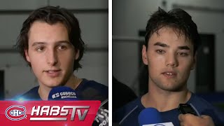 Habs prospects on the start of rookie camp  LIVE PRESS CONFERENCES [upl. by Attaynik715]