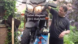 Replacing the Suzuki Vstrom horn by a Stebel [upl. by Domenech674]