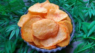 সহজ পদ্ধতিতে ঝটপট মচমচে পাতলা আলুর চিপস। Alur Chips  Crispy Potato Chips  Chips Making [upl. by Ahsha406]