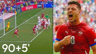 đź‡·đź‡¸ Serbias Luka Jovic Last Minute Goal vs Slovenia  Serbia 11 Slovenia EURO 2024 [upl. by Shepherd605]