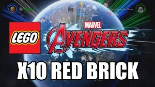 How to Unlock x10 Studs Red Brick  LEGO Marvels Avengers [upl. by Rosetta]