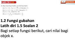 Latih diri 15 Soalan 2  12 Fungsi Gubahan  Bab 1 Fungsi Matematik Tambahan Tingkatan 4 [upl. by Morie80]