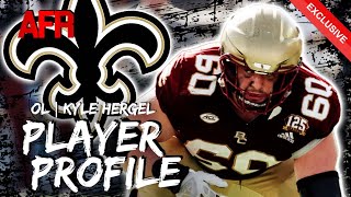 EXCLUSIVE Saints UDFA Boston College OL Kyle Hergel  New Orleans Saints Roster News [upl. by Aicittel]