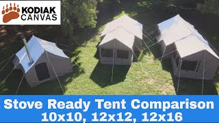 Compare All Three Kodiak Stove Lodge Hot Tents [upl. by Teddy]