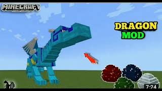 How to download Best DRAGON Addon Mod In MCPE  Dragons Addon use in Pocket edition 🔥 In Survival🤯 [upl. by Ayidah]