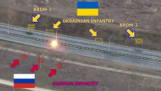 HIMARS destroys a huge Russian convoy with precise hits The Best Moments [upl. by Mall543]