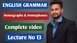 English Grammar  Homographs amp Homophones amp Rhyme Scheme  Lecture 13  JR Tutorials [upl. by Riker62]