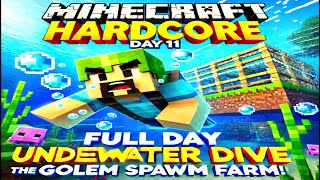 Hardcore Day 11【Iron farm repair 2】Free To Join Minecraft [upl. by Airet]