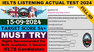 IELTS Listening Actual Test 2024 with Answers  15092024 [upl. by Constancia103]