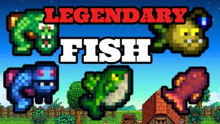 Catching All of The legendary Fish In Stardew Valley [upl. by Skiba699]