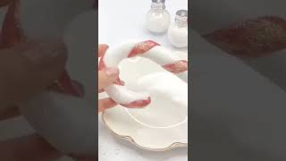 【本編のショート版】🎅パリッとクレイクラッキング🍭キャンディスティックスライム Candy cane clay cracking slimeasmr slime satisfying [upl. by Shelton41]