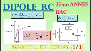 dipole RC cours partie1 reponse d un dipole a un echellon montant de tension [upl. by Kassity710]