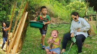 Single father carrying wood to build a house woman vomiting and feeling uncomfortable [upl. by Jr]