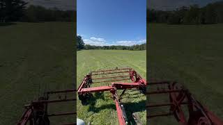 Grimm hay tedderfluffer Went old school today tractor farming farmlife vintagetractor [upl. by Garlaand]