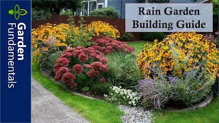 Build a Rain Garden ☔️🌊❄️ Step by Step Instructions that Makes it Easy [upl. by Allemaj]