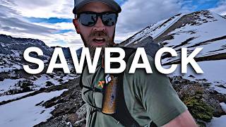 Backpacking Through Deep Spring Snow  Sawback Trail  Alberta Canada [upl. by Barthold]