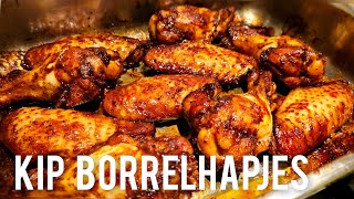 Kip borrelhapjes recept voor de kerstdagenchicken wings snacks recipe for Christmas [upl. by Narmi]