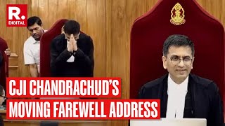 CJI DY Chandrachud’s Moving Farewell Address On Last Working Day  Supreme Court [upl. by Nerahs]