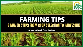 Farming Tips for beginners  Eight Major Steps from Crop Selection to Harvesting [upl. by Welles600]