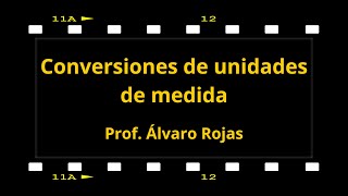 Conversiones de unidades de medidas Álvaro Rojas [upl. by Akiehsat541]