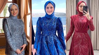 Muhteşem Güzel Nişanlık Tesettür Abiye Modelleri 2023  Hijab Dresses For wedding [upl. by Higgs142]