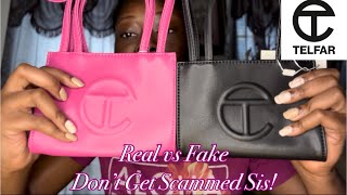 HOW TO SPOT A REAL TELFAR FROM A FAKE 👀 DETAILED COMPARISON Don’t Get Scammed Sis [upl. by Aurora782]