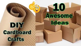 DIY  10 Awesome Cardboard Crafts Ideas  Best out of Waste [upl. by Katerine428]