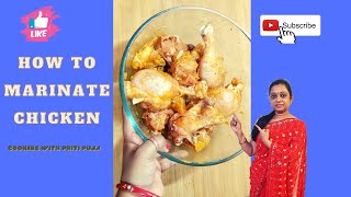 Chicken Marinade  Chicken Marination Process  Lemon Chicken Marinade Recipe  How To Marinate [upl. by Bakeman]