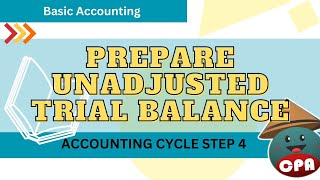 Prepare Unadjusted Trial Balance Filipino [upl. by Learsiy]